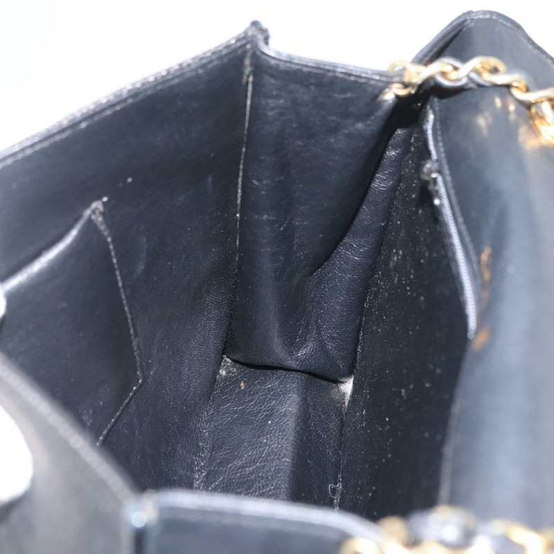 【日本直送】香奈兒鏈單背包帆布黑色金色雙C標誌 LNZ681V-23