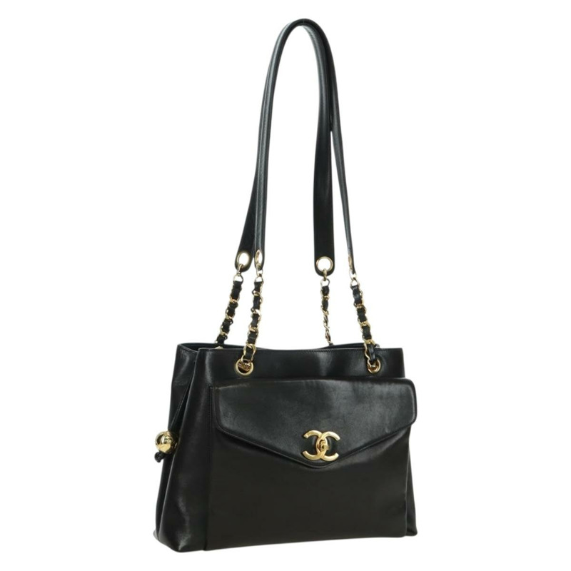 【日本直送】香奈兒鏈條手提包,羊皮材質,金色棕色,CC標誌,ARZ709SAV-0