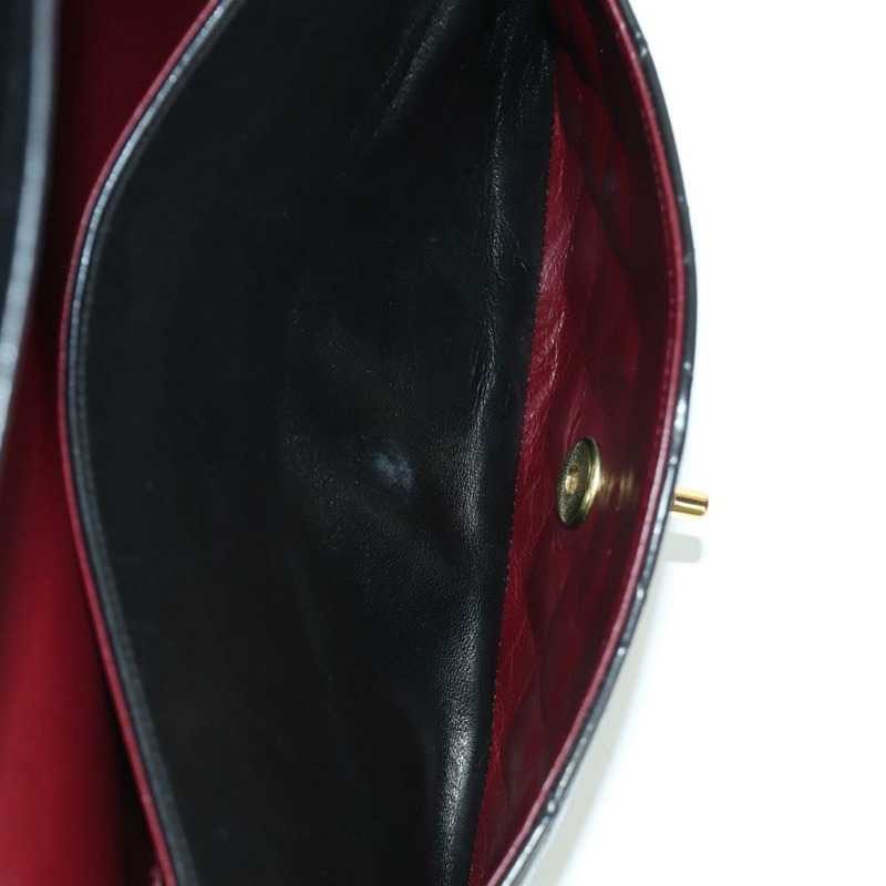 【日本直送】香奈兒 Matelasse 25 雙蓋鏈條包 羊皮 金色 黑色 CC Auth ARZ720SAV-29