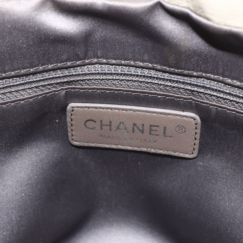 【日本直送】香奈兒 Choco Bar 鏈單肩包 白色羊皮 CC Auth LNZ762A-17