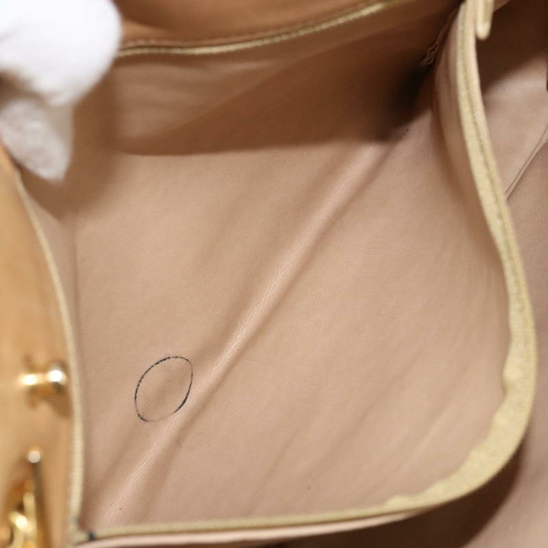 【日本直送】香奈兒 (CHANEL) Matelasse 鏈條手提包,羊皮材質,米色,金色 CC 標誌,正品 gh2001A-24