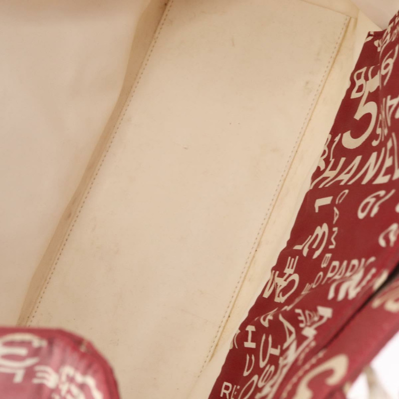 【日本直送】香奈兒 (CHANEL) 海濱系列帆布紅色手提包,帶雙C標誌,貨號BA11415A-9