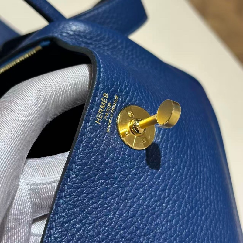 🌈Hermes💙Mini Lindy一代💙S4深邃藍金扣🌈全套有單💙98新🌟TC皮🌟Stamp Z🌟minilindy🌟lindy🌟愛馬仕🌟-2