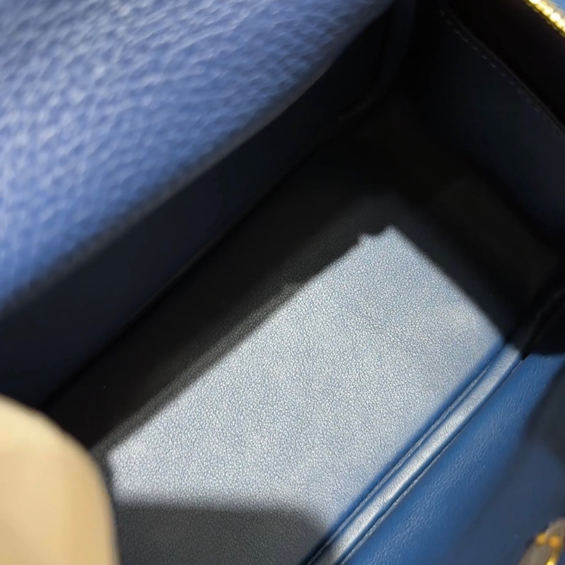 🌈Hermes💙Mini Lindy一代💙S4深邃藍金扣🌈全套有單💙98新🌟TC皮🌟Stamp Z🌟minilindy🌟lindy🌟愛馬仕🌟-5