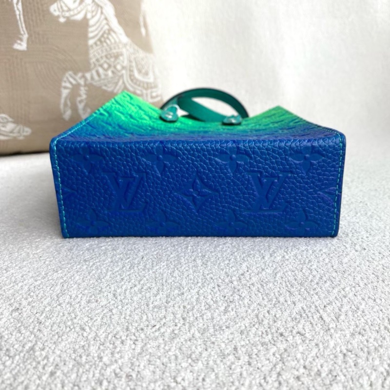 LV SAC PLAT XS漸變老花琴譜包 芯片款 綠色漸變 牛皮 16*19*6 99新配件塵袋 購證-4