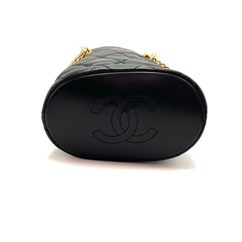 CHANEL 黑金22p琺瑯 手提肩背水桶包 18*19*11 99新配件盒子 塵袋-5