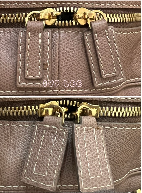 LOEWE Traveler 手提包 藕粉色 保齡球包 波士頓包 正品 二手精品-17