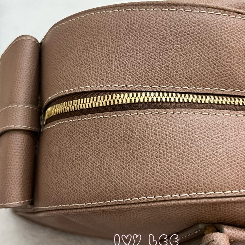 LOEWE Traveler 手提包 藕粉色 保齡球包 波士頓包 正品 二手精品-22