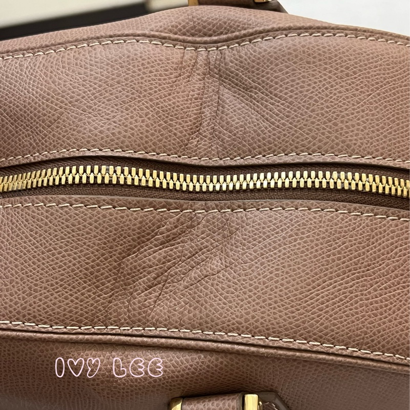 LOEWE Traveler 手提包 藕粉色 保齡球包 波士頓包 正品 二手精品-25