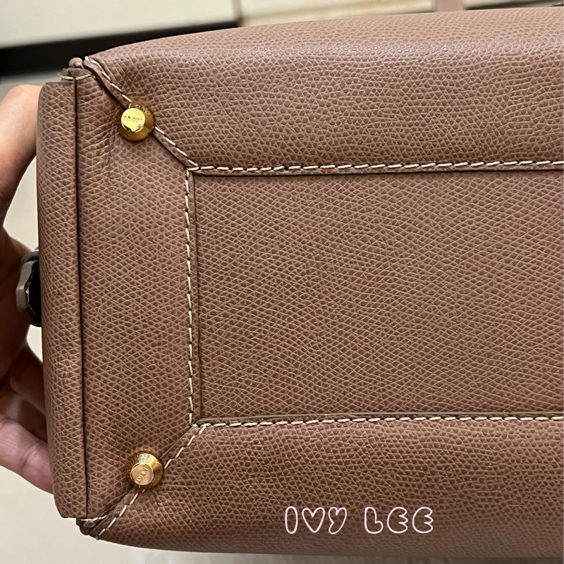 LOEWE Traveler 手提包 藕粉色 保齡球包 波士頓包 正品 二手精品-27