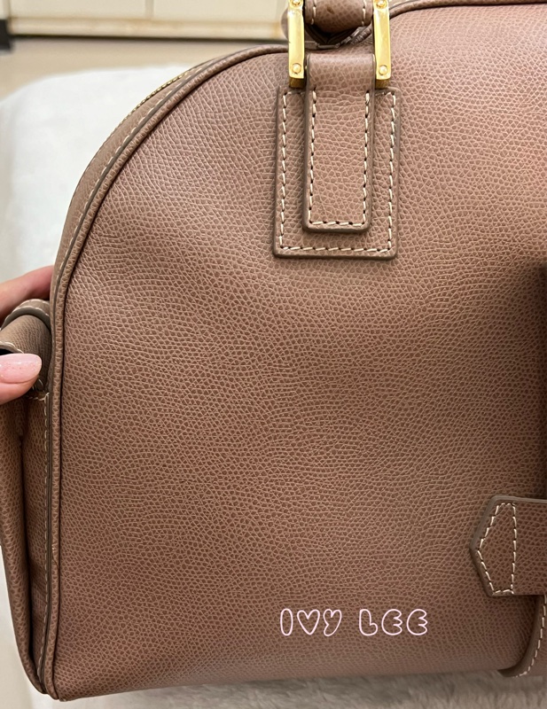 LOEWE Traveler 手提包 藕粉色 保齡球包 波士頓包 正品 二手精品-30