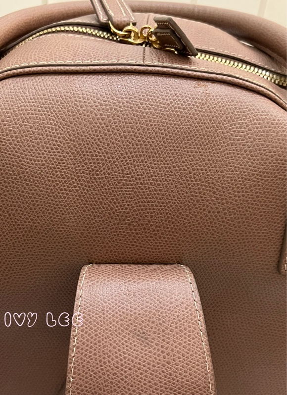 LOEWE Traveler 手提包 藕粉色 保齡球包 波士頓包 正品 二手精品-31