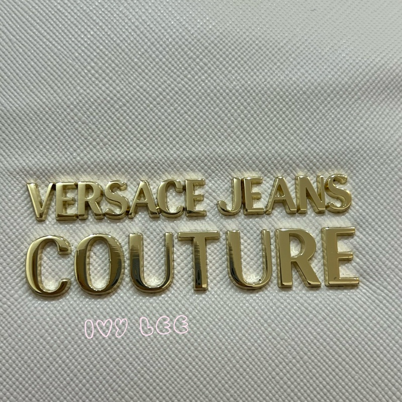 Versace Jeans Couture 白巴洛克絲巾74VA4BAD水桶包 金鍊條 斜背包 肩背包 正品 二手精品-8
