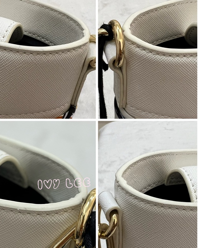 Versace Jeans Couture 白巴洛克絲巾74VA4BAD水桶包 金鍊條 斜背包 肩背包 正品 二手精品-18