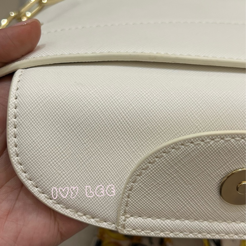 Versace Jeans Couture 白巴洛克絲巾74VA4BAD水桶包 金鍊條 斜背包 肩背包 正品 二手精品-22