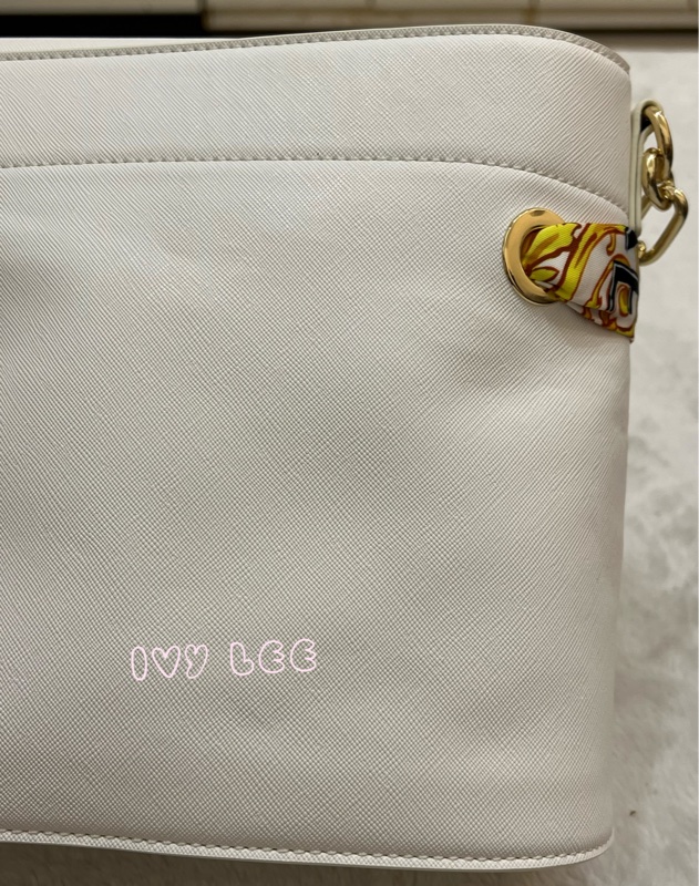 Versace Jeans Couture 白巴洛克絲巾74VA4BAD水桶包 金鍊條 斜背包 肩背包 正品 二手精品-25