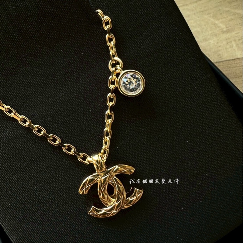 《我有個朋友在代購》香奈兒菱格紋CC 帶小鑽項鍊-3