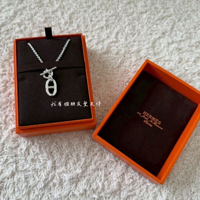 《我有個朋友在代購》愛馬仕純銀豬鼻項鍊-1