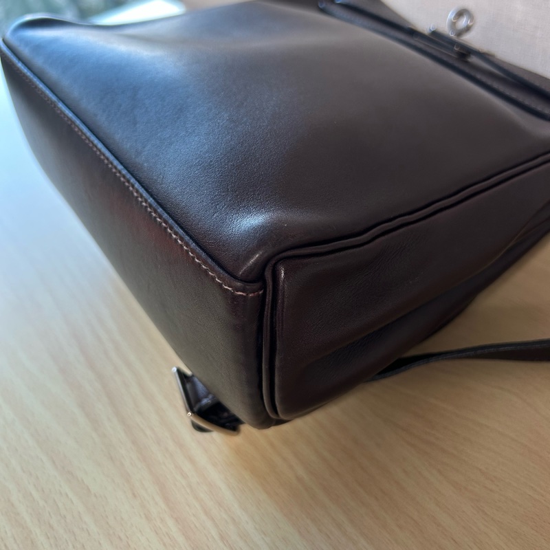 Hermes kelly ado 巧克力色銀扣-2