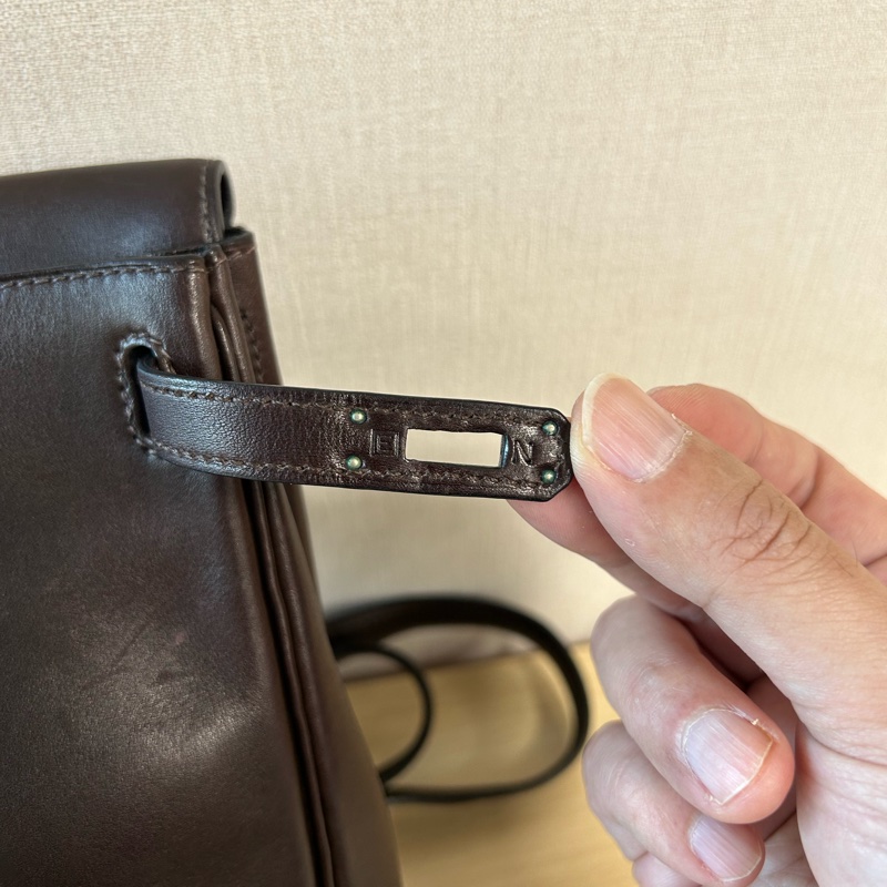 Hermes kelly ado 巧克力色銀扣-4
