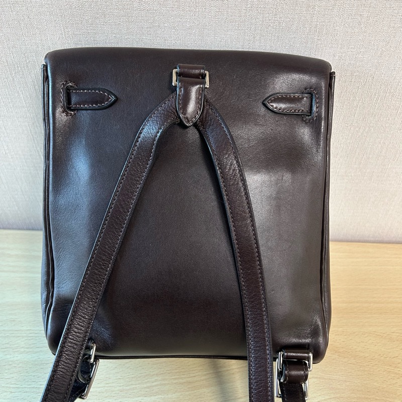 Hermes kelly ado 巧克力色銀扣-6