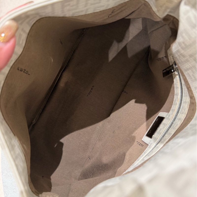 Fendi Zucchino Mama PVC 白 銀鍊 法棍包 肩背包 側背包 手提包-23