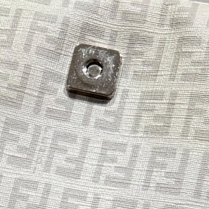 Fendi Zucchino Mama PVC 白 銀鍊 法棍包 肩背包 側背包 手提包-33