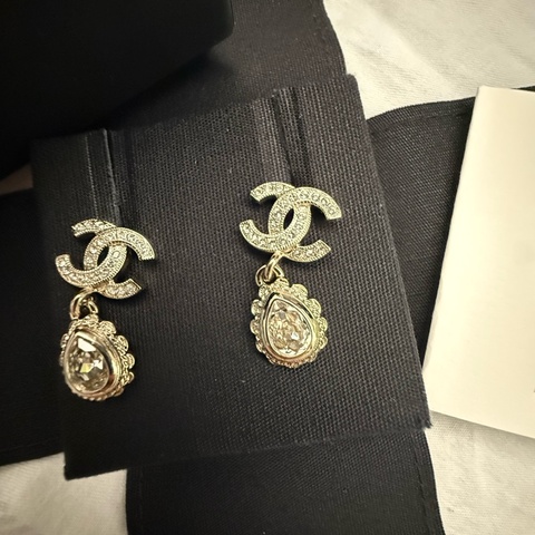 全新閒置 Chanel巴洛克宮廷風 雙C Logo 耳環