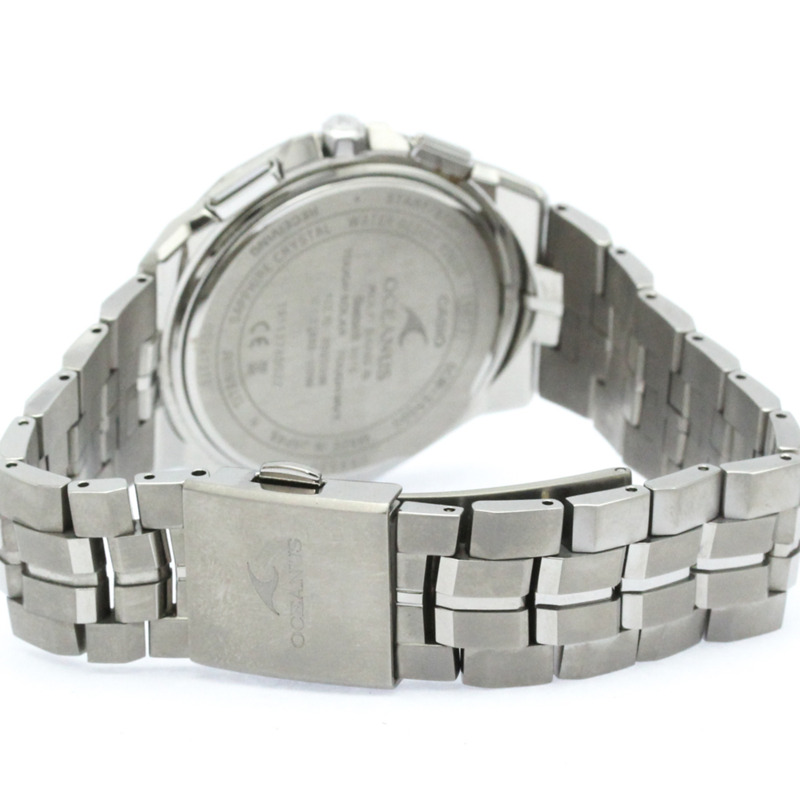 卡西歐 Oceanus 無線電波控制太陽能鈦金屬男士運動手錶 OCW-S5000-1AJF-4