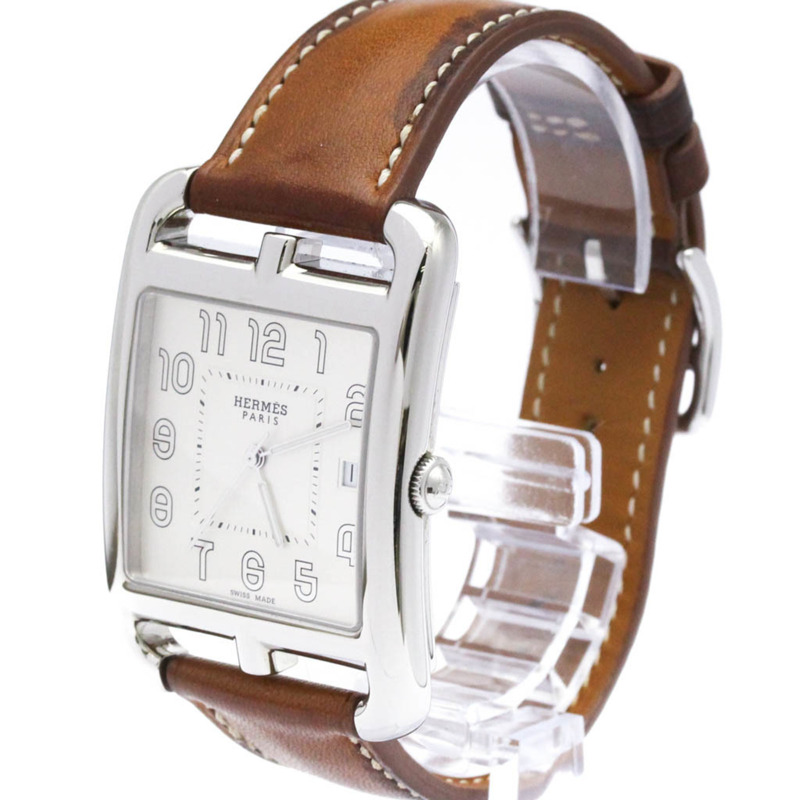 愛馬仕 Cape Cod 精鋼皮革石英男錶 CC1.810 拋光-1