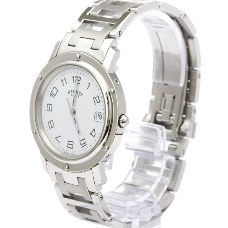 愛馬仕 Clipper 系列不鏽鋼石英男士腕錶 CL6.710 拋光款-1