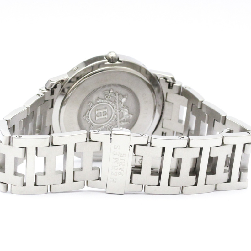 愛馬仕 Clipper 系列不鏽鋼石英男士腕錶 CL6.710 拋光款-4