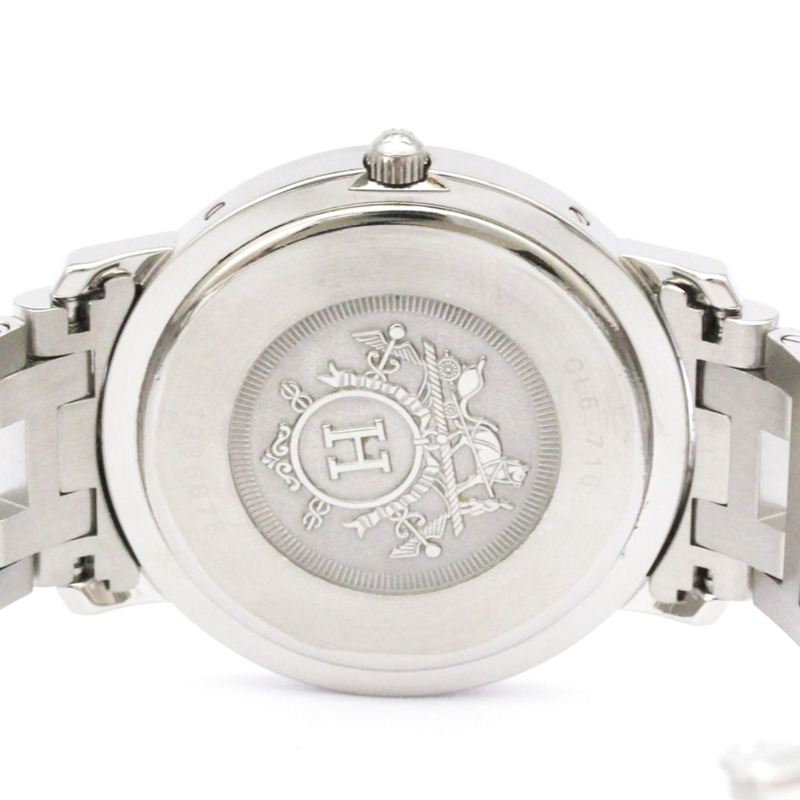 愛馬仕 Clipper 系列不鏽鋼石英男士腕錶 CL6.710 拋光款-5