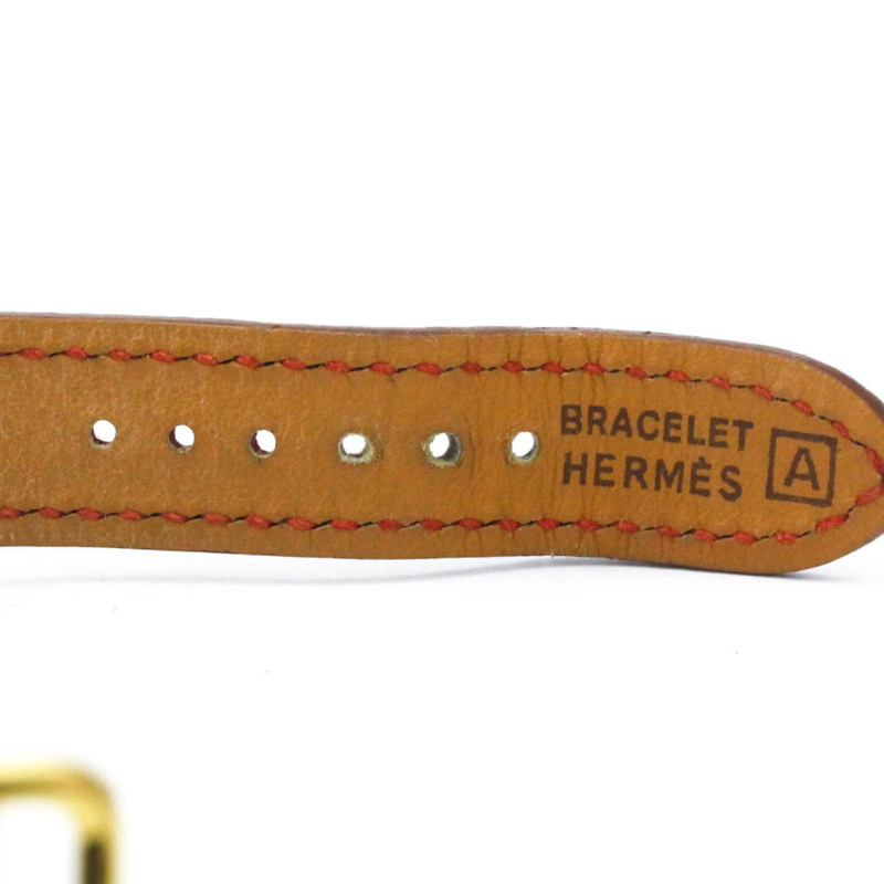 愛馬仕 H 系列鍍金皮革石英女士腕錶 HH1.201-6