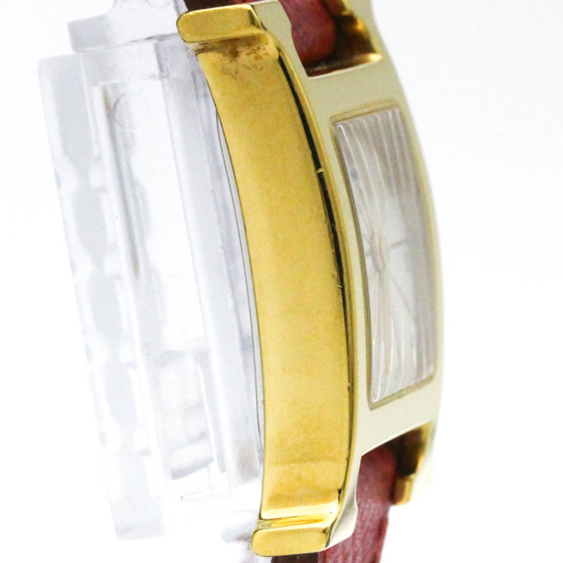 愛馬仕 H 系列鍍金皮革石英女士腕錶 HH1.201-7