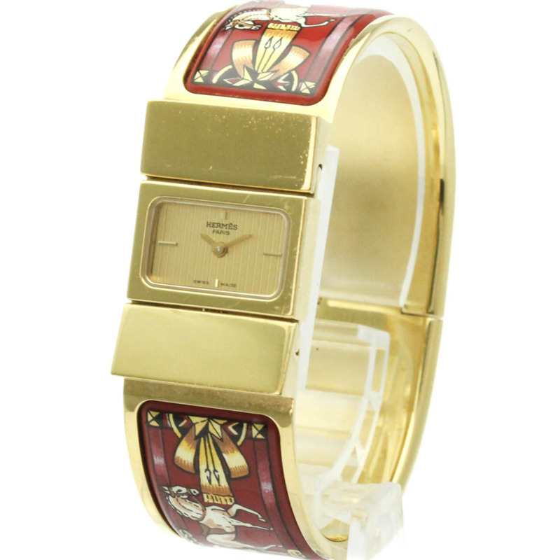 愛馬仕 Loque 鍍金石英女士腕錶 LO1.201-1