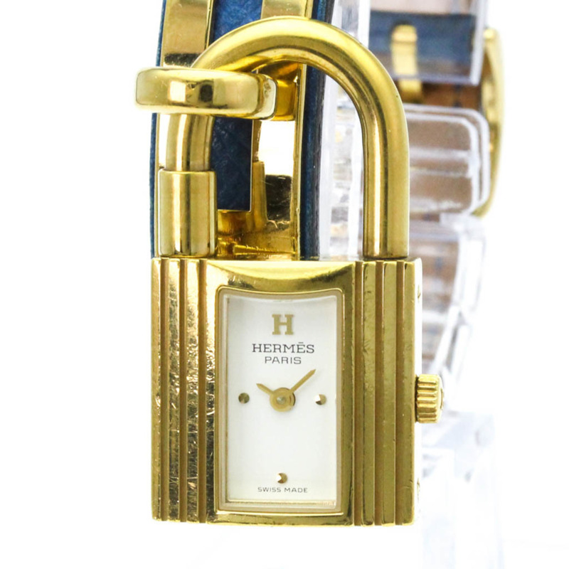 愛馬仕 Kelly 女士腕錶,鍍金皮革錶帶,石英機芯-1
