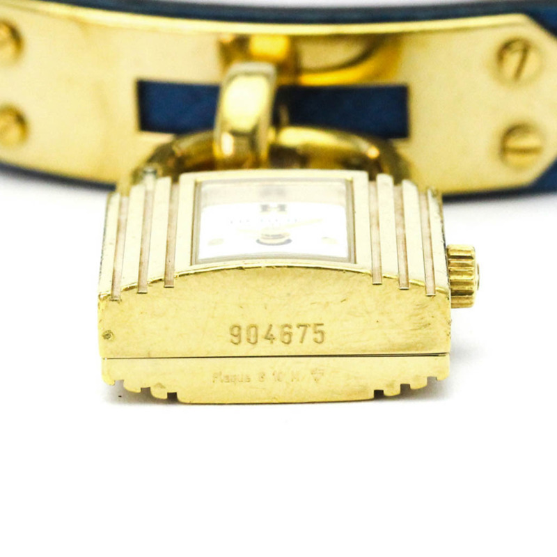 愛馬仕 Kelly 女士腕錶,鍍金皮革錶帶,石英機芯-5