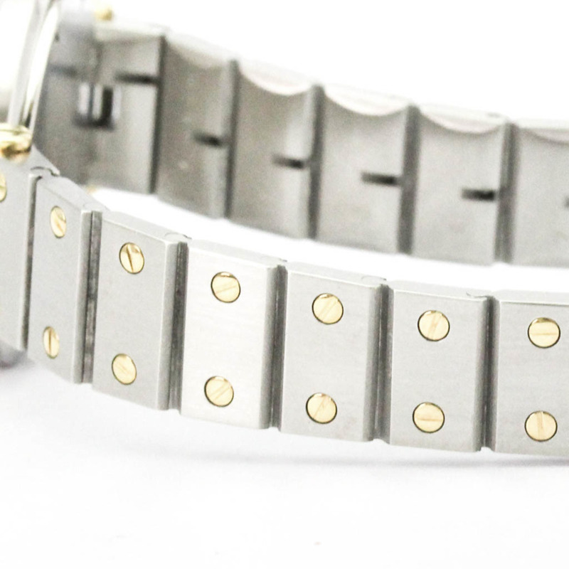 卡地亞 Santos 圓形 18K 金精鋼石英女錶（拋光）-2