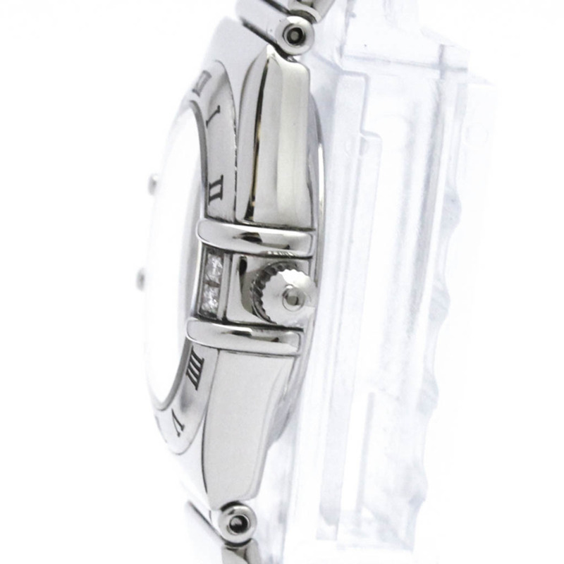 歐米茄星座系列鑽石珍珠母貝錶盤精鋼石英女錶 1566.76 拋光-3