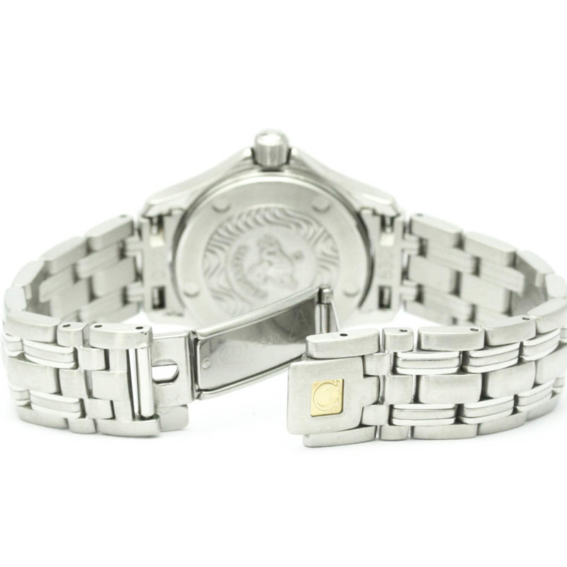 歐米茄海馬系列120公尺鑽石珍珠母貝錶盤女士腕錶 2581.84 拋光-4