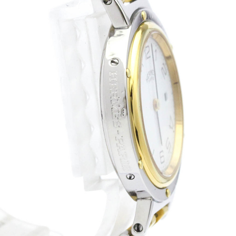 愛馬仕 Clipper 系列鍍金精鋼石英男士腕錶(拋光)-7