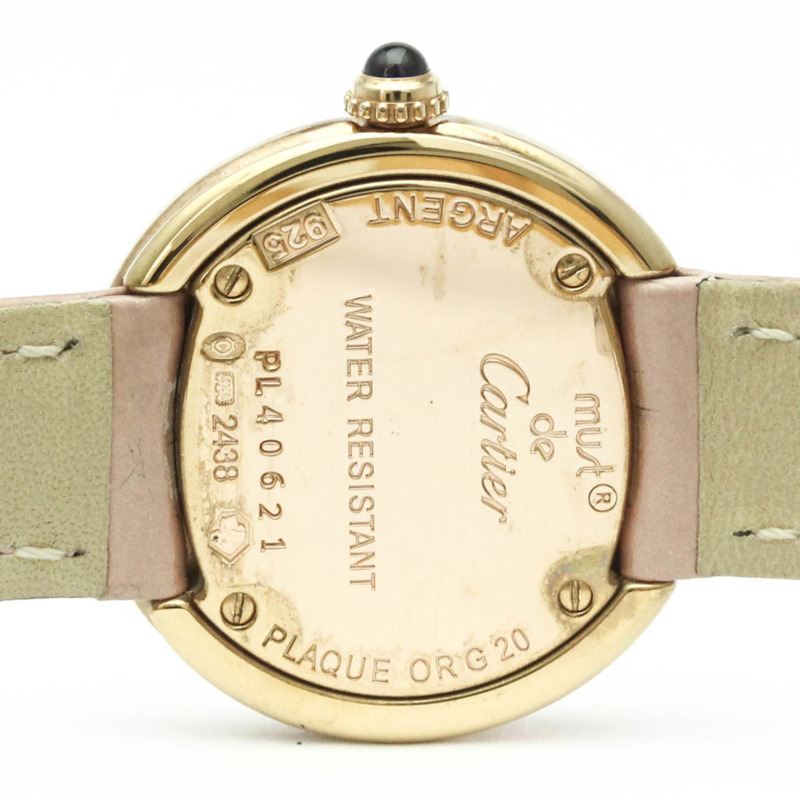 卡地亞 Must Trinity 粉紅鍍金石英女士腕錶 W1015045 拋光-6