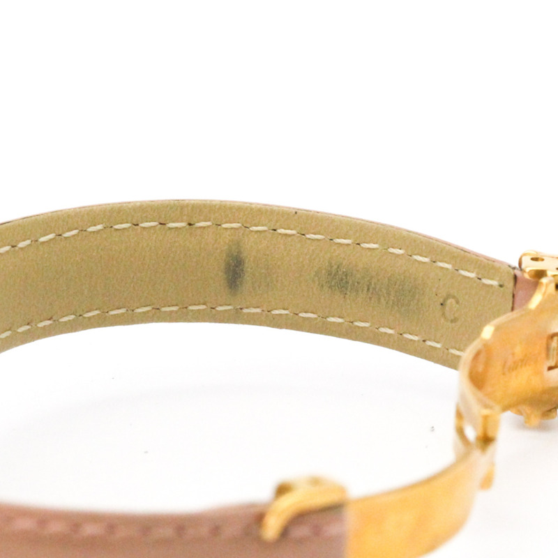 卡地亞 Must Trinity 粉紅鍍金石英女士腕錶 W1015045 拋光-7