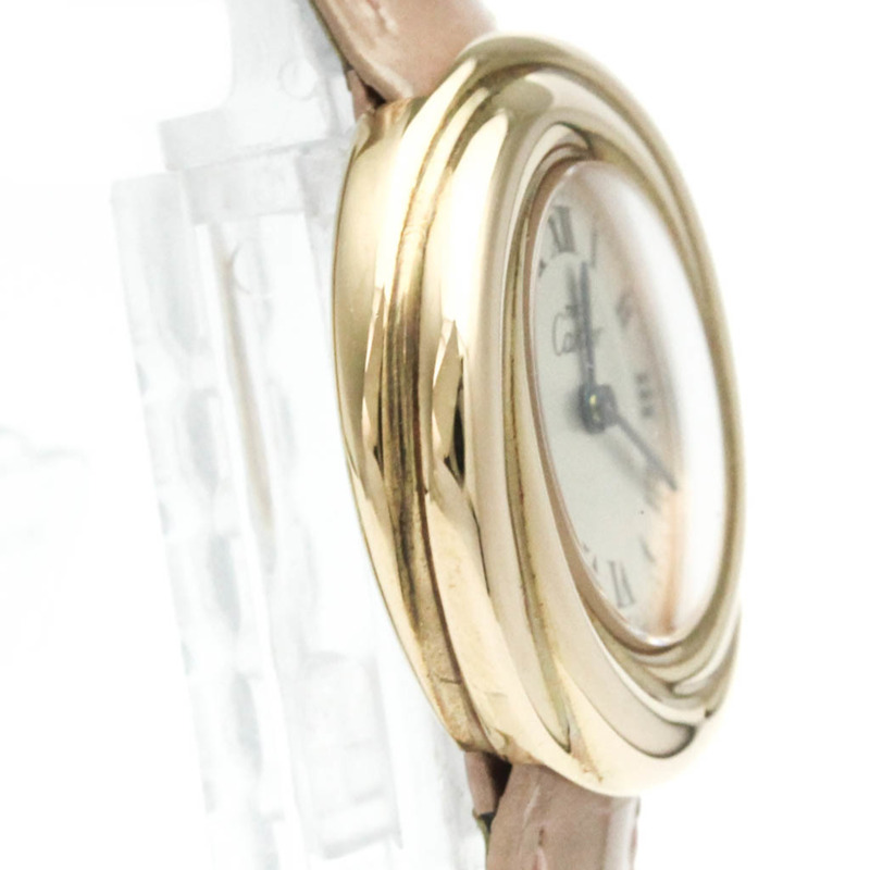 卡地亞 Must Trinity 粉紅鍍金石英女士腕錶 W1015045 拋光-8