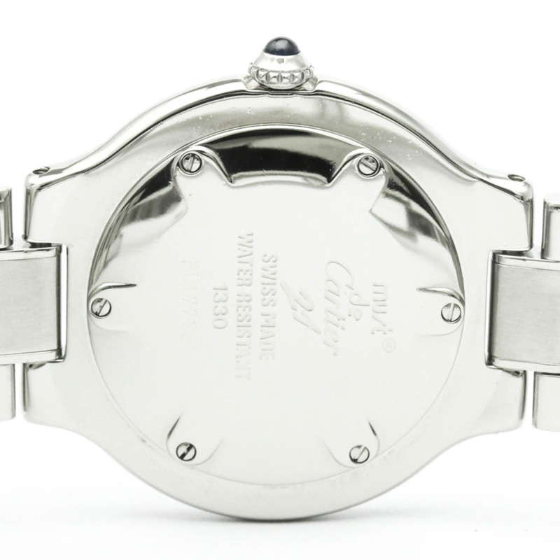 卡地亞 Must 21 不鏽鋼石英男士腕錶 W10110T2 拋光-5