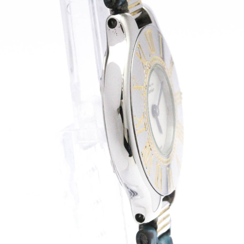 卡地亞 Must 21 鍍金鋼皮石英女錶(拋光)-7