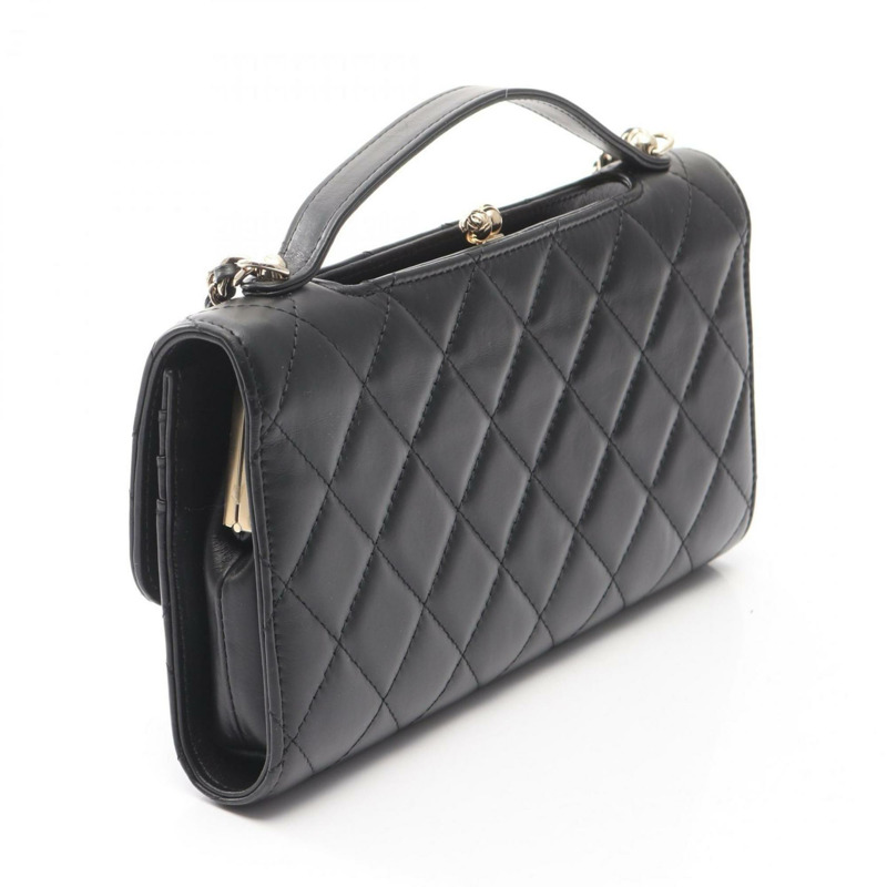 香奈兒絎縫肩背包/手提包,羊皮材質,女士款,黑色 (AP2875)-1