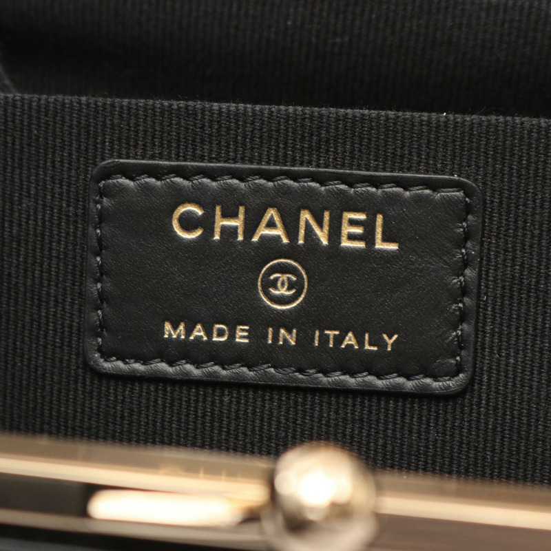 香奈兒絎縫肩背包/手提包,羊皮材質,女士款,黑色 (AP2875)-3