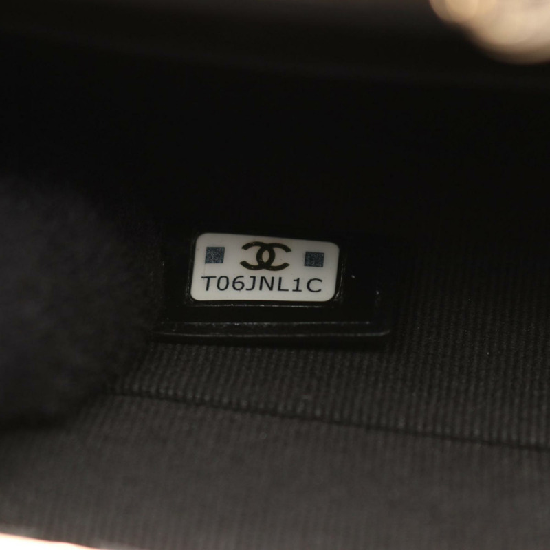 香奈兒絎縫肩背包/手提包,羊皮材質,女士款,黑色 (AP2875)-4